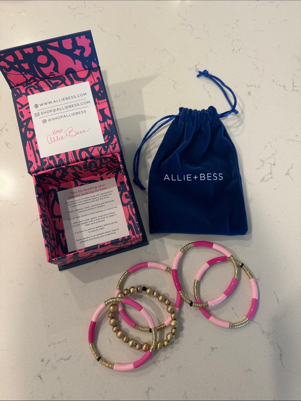 Ali and Bess bracelets